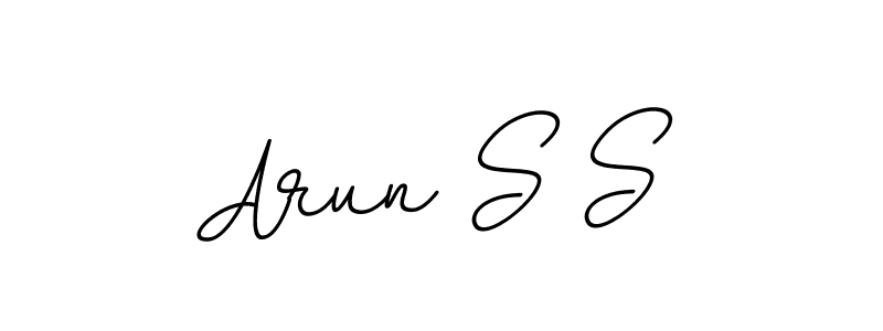Design your own signature with our free online signature maker. With this signature software, you can create a handwritten (BallpointsItalic-DORy9) signature for name Arun S S. Arun S S signature style 11 images and pictures png