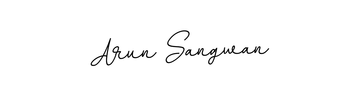 How to make Arun Sangwan name signature. Use BallpointsItalic-DORy9 style for creating short signs online. This is the latest handwritten sign. Arun Sangwan signature style 11 images and pictures png