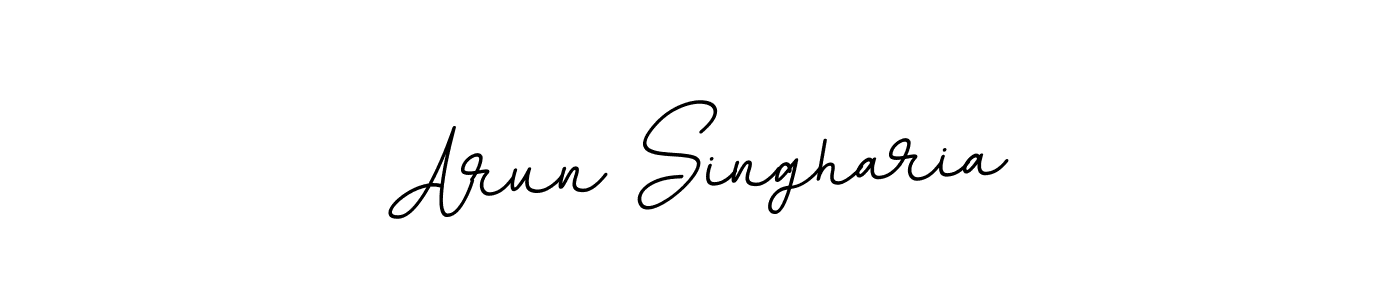 You should practise on your own different ways (BallpointsItalic-DORy9) to write your name (Arun Singharia) in signature. don't let someone else do it for you. Arun Singharia signature style 11 images and pictures png