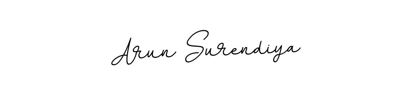 if you are searching for the best signature style for your name Arun Surendiya. so please give up your signature search. here we have designed multiple signature styles  using BallpointsItalic-DORy9. Arun Surendiya signature style 11 images and pictures png