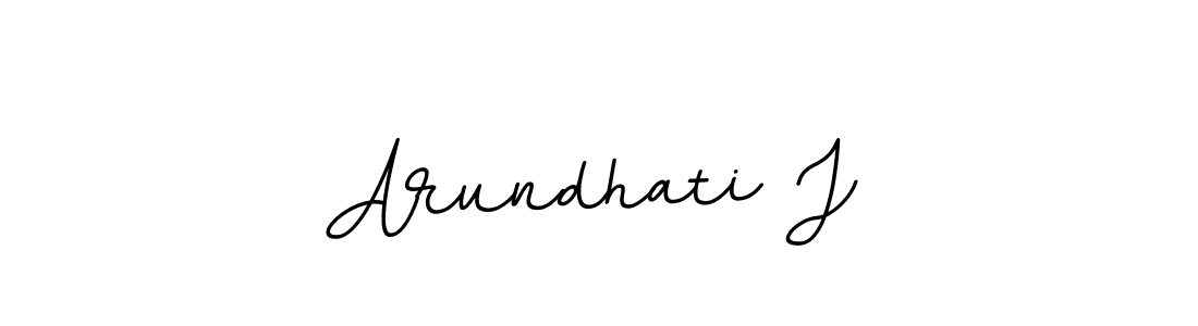 The best way (BallpointsItalic-DORy9) to make a short signature is to pick only two or three words in your name. The name Arundhati J include a total of six letters. For converting this name. Arundhati J signature style 11 images and pictures png