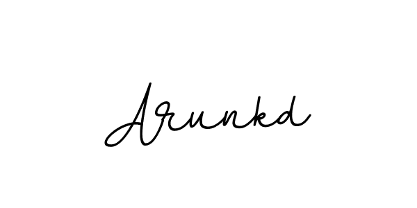 Make a beautiful signature design for name Arunkd. With this signature (BallpointsItalic-DORy9) style, you can create a handwritten signature for free. Arunkd signature style 11 images and pictures png