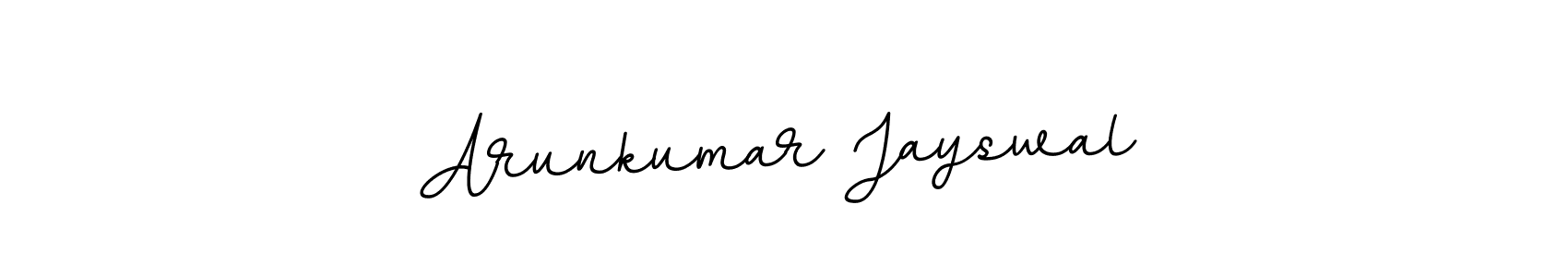 How to make Arunkumar Jayswal name signature. Use BallpointsItalic-DORy9 style for creating short signs online. This is the latest handwritten sign. Arunkumar Jayswal signature style 11 images and pictures png