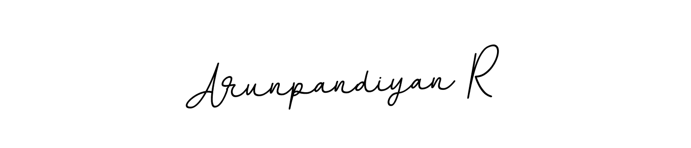 You should practise on your own different ways (BallpointsItalic-DORy9) to write your name (Arunpandiyan R) in signature. don't let someone else do it for you. Arunpandiyan R signature style 11 images and pictures png