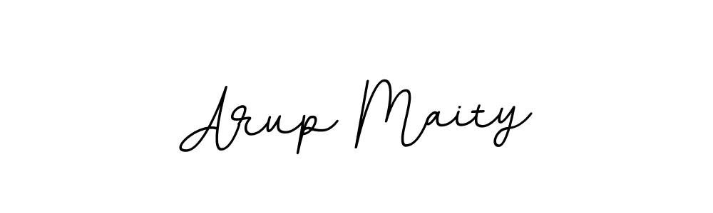 How to make Arup Maity name signature. Use BallpointsItalic-DORy9 style for creating short signs online. This is the latest handwritten sign. Arup Maity signature style 11 images and pictures png