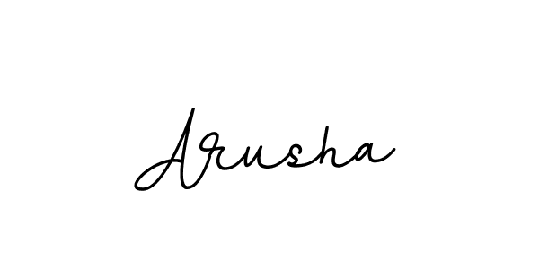 Use a signature maker to create a handwritten signature online. With this signature software, you can design (BallpointsItalic-DORy9) your own signature for name Arusha. Arusha signature style 11 images and pictures png