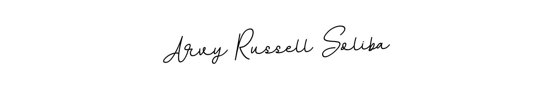 Arvy Russell Soliba stylish signature style. Best Handwritten Sign (BallpointsItalic-DORy9) for my name. Handwritten Signature Collection Ideas for my name Arvy Russell Soliba. Arvy Russell Soliba signature style 11 images and pictures png