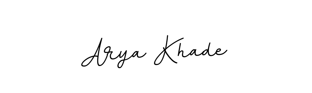 Use a signature maker to create a handwritten signature online. With this signature software, you can design (BallpointsItalic-DORy9) your own signature for name Arya Khade. Arya Khade signature style 11 images and pictures png