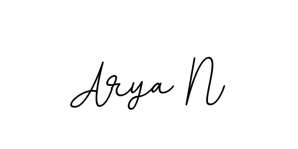 Make a beautiful signature design for name Arya N. With this signature (BallpointsItalic-DORy9) style, you can create a handwritten signature for free. Arya N signature style 11 images and pictures png