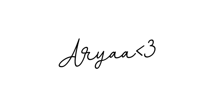 if you are searching for the best signature style for your name Aryaa<3. so please give up your signature search. here we have designed multiple signature styles  using BallpointsItalic-DORy9. Aryaa<3 signature style 11 images and pictures png