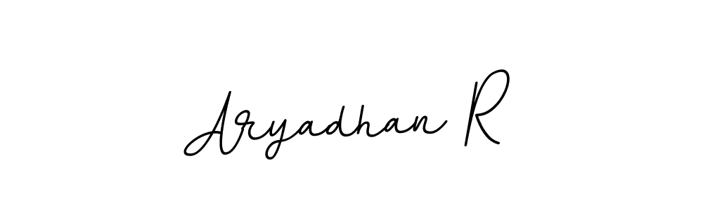 How to make Aryadhan R name signature. Use BallpointsItalic-DORy9 style for creating short signs online. This is the latest handwritten sign. Aryadhan R signature style 11 images and pictures png