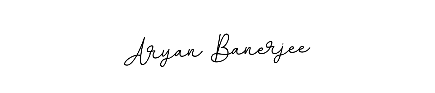 How to make Aryan Banerjee name signature. Use BallpointsItalic-DORy9 style for creating short signs online. This is the latest handwritten sign. Aryan Banerjee signature style 11 images and pictures png