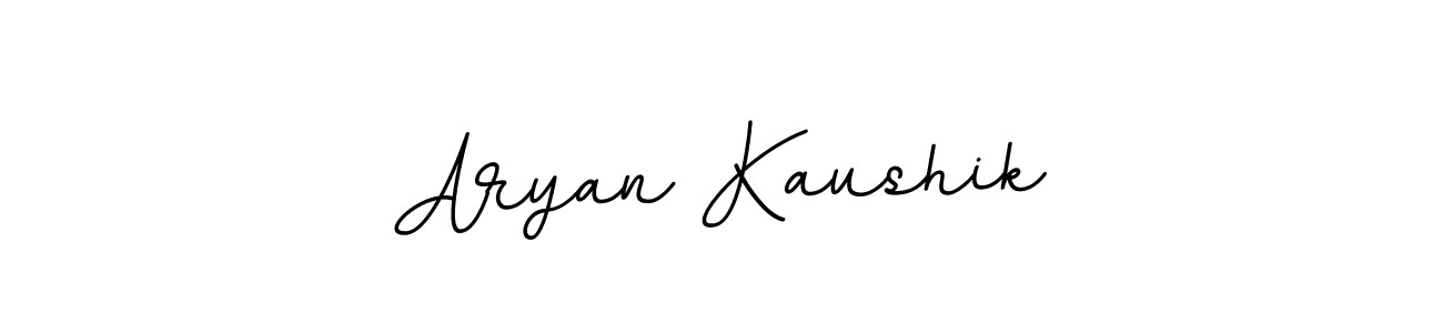 Use a signature maker to create a handwritten signature online. With this signature software, you can design (BallpointsItalic-DORy9) your own signature for name Aryan Kaushik. Aryan Kaushik signature style 11 images and pictures png