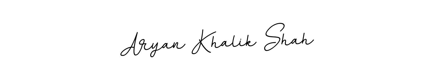 Make a beautiful signature design for name Aryan Khalik Shah. With this signature (BallpointsItalic-DORy9) style, you can create a handwritten signature for free. Aryan Khalik Shah signature style 11 images and pictures png