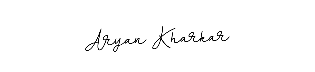 Use a signature maker to create a handwritten signature online. With this signature software, you can design (BallpointsItalic-DORy9) your own signature for name Aryan Kharkar. Aryan Kharkar signature style 11 images and pictures png
