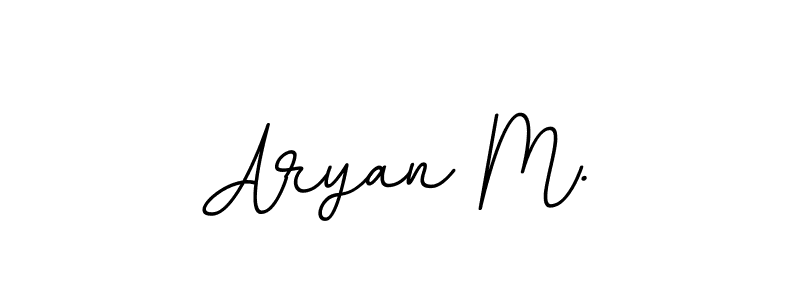 Also You can easily find your signature by using the search form. We will create Aryan M. name handwritten signature images for you free of cost using BallpointsItalic-DORy9 sign style. Aryan M. signature style 11 images and pictures png