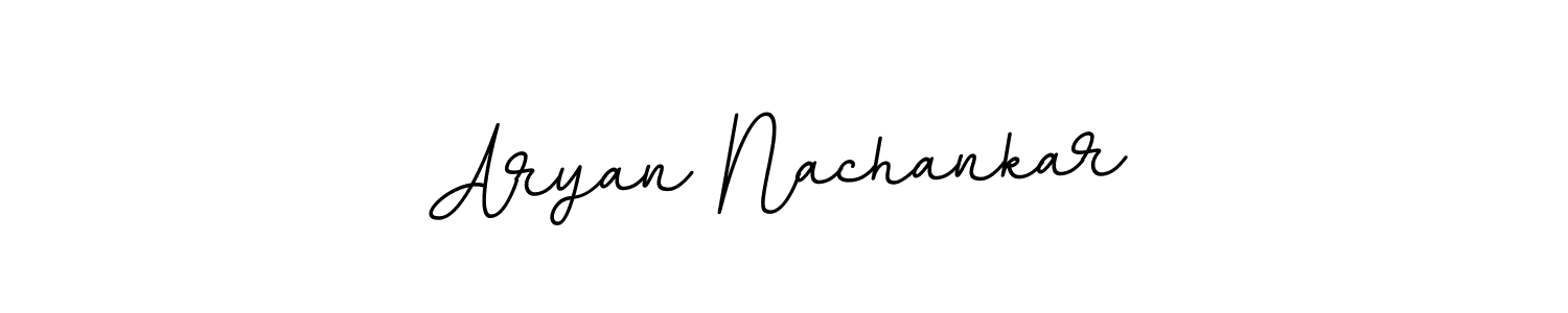 Use a signature maker to create a handwritten signature online. With this signature software, you can design (BallpointsItalic-DORy9) your own signature for name Aryan Nachankar. Aryan Nachankar signature style 11 images and pictures png