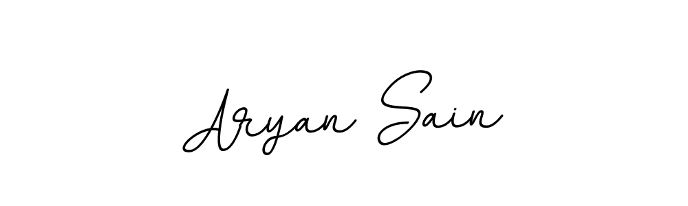 Create a beautiful signature design for name Aryan Sain. With this signature (BallpointsItalic-DORy9) fonts, you can make a handwritten signature for free. Aryan Sain signature style 11 images and pictures png