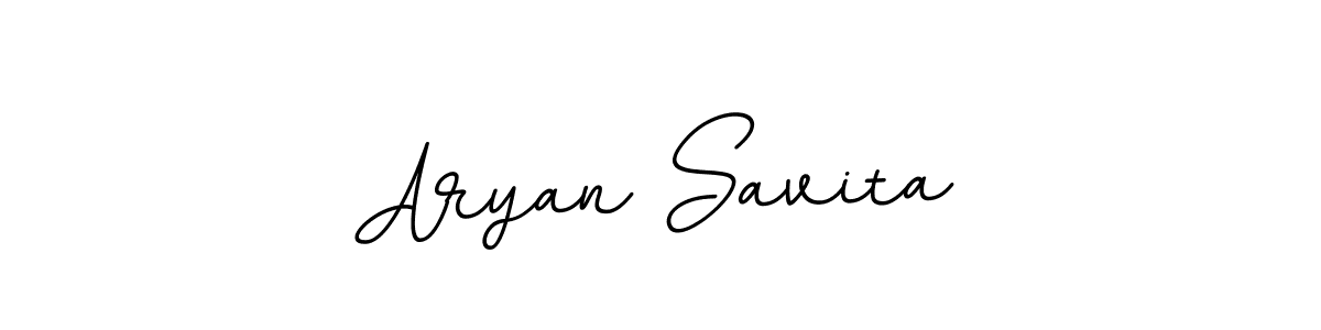 Aryan Savita stylish signature style. Best Handwritten Sign (BallpointsItalic-DORy9) for my name. Handwritten Signature Collection Ideas for my name Aryan Savita. Aryan Savita signature style 11 images and pictures png