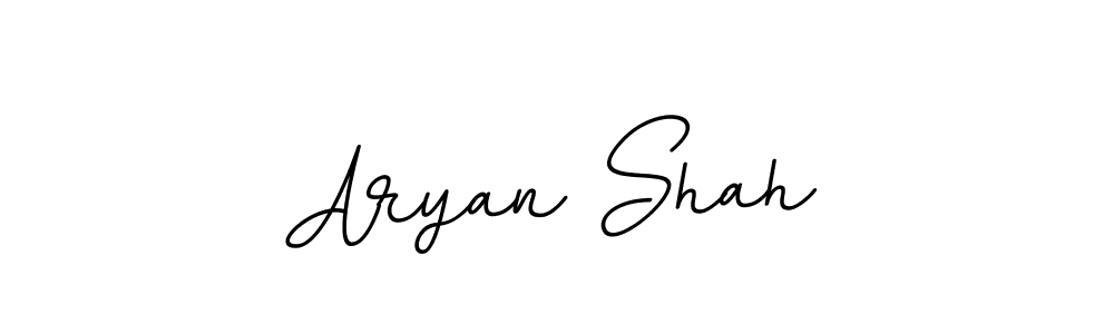 Use a signature maker to create a handwritten signature online. With this signature software, you can design (BallpointsItalic-DORy9) your own signature for name Aryan Shah. Aryan Shah signature style 11 images and pictures png