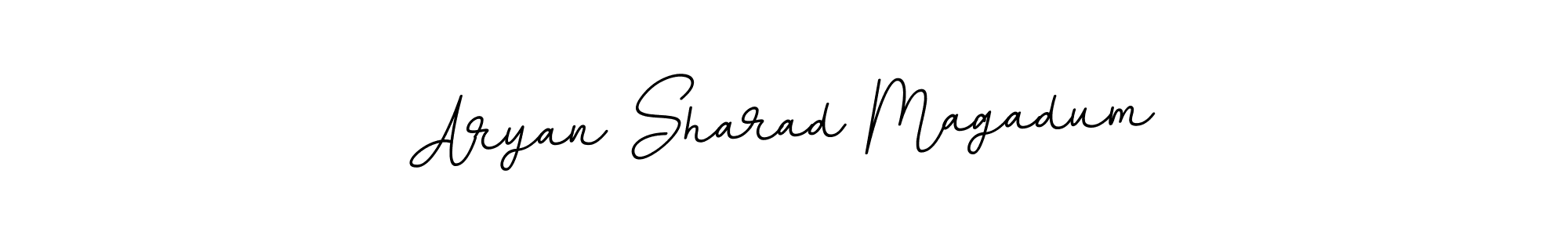 How to make Aryan Sharad Magadum name signature. Use BallpointsItalic-DORy9 style for creating short signs online. This is the latest handwritten sign. Aryan Sharad Magadum signature style 11 images and pictures png