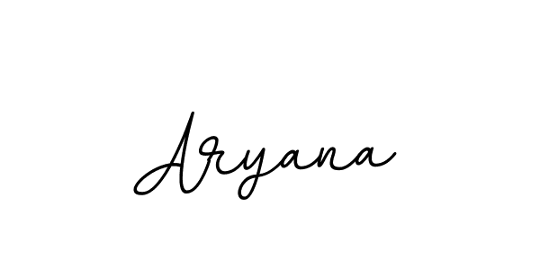 Use a signature maker to create a handwritten signature online. With this signature software, you can design (BallpointsItalic-DORy9) your own signature for name Aryana. Aryana signature style 11 images and pictures png