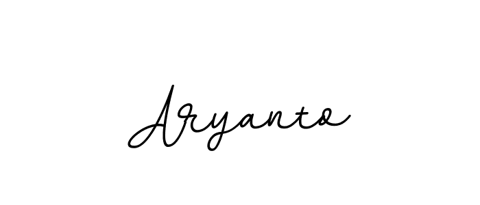 Use a signature maker to create a handwritten signature online. With this signature software, you can design (BallpointsItalic-DORy9) your own signature for name Aryanto. Aryanto signature style 11 images and pictures png