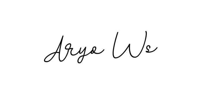 Use a signature maker to create a handwritten signature online. With this signature software, you can design (BallpointsItalic-DORy9) your own signature for name Aryo Ws. Aryo Ws signature style 11 images and pictures png