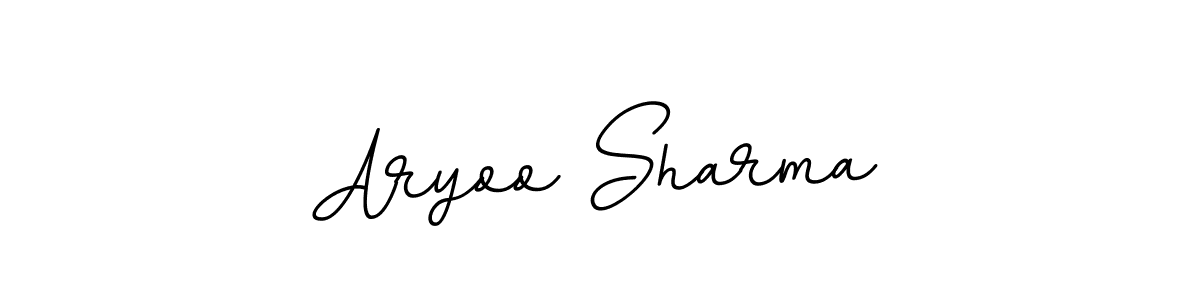 Use a signature maker to create a handwritten signature online. With this signature software, you can design (BallpointsItalic-DORy9) your own signature for name Aryoo Sharma. Aryoo Sharma signature style 11 images and pictures png