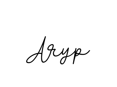 Use a signature maker to create a handwritten signature online. With this signature software, you can design (BallpointsItalic-DORy9) your own signature for name Aryp. Aryp signature style 11 images and pictures png