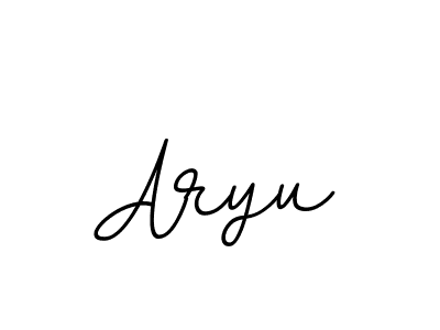 How to make Aryu name signature. Use BallpointsItalic-DORy9 style for creating short signs online. This is the latest handwritten sign. Aryu signature style 11 images and pictures png