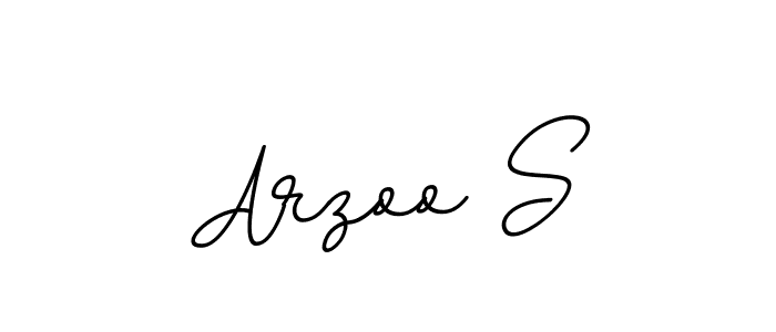 How to make Arzoo S name signature. Use BallpointsItalic-DORy9 style for creating short signs online. This is the latest handwritten sign. Arzoo S signature style 11 images and pictures png