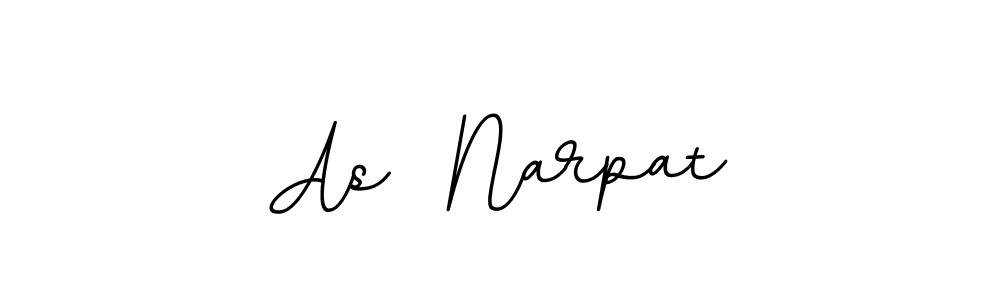 How to make As  Narpat name signature. Use BallpointsItalic-DORy9 style for creating short signs online. This is the latest handwritten sign. As  Narpat signature style 11 images and pictures png