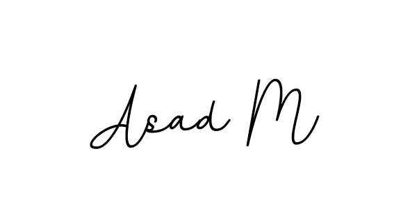 Design your own signature with our free online signature maker. With this signature software, you can create a handwritten (BallpointsItalic-DORy9) signature for name Asad M. Asad M signature style 11 images and pictures png