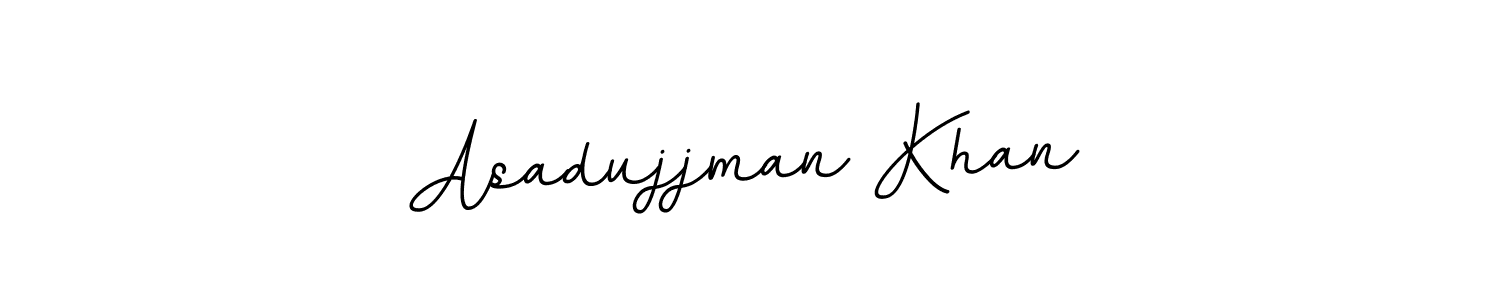 Design your own signature with our free online signature maker. With this signature software, you can create a handwritten (BallpointsItalic-DORy9) signature for name Asadujjman Khan. Asadujjman Khan signature style 11 images and pictures png