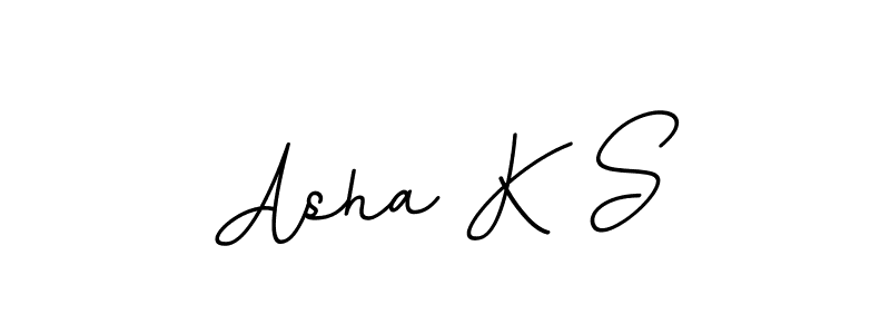 It looks lik you need a new signature style for name Asha K S. Design unique handwritten (BallpointsItalic-DORy9) signature with our free signature maker in just a few clicks. Asha K S signature style 11 images and pictures png