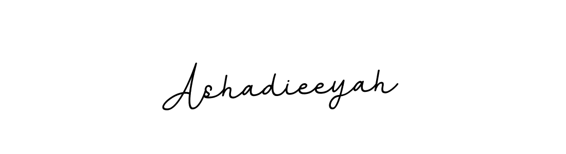 Design your own signature with our free online signature maker. With this signature software, you can create a handwritten (BallpointsItalic-DORy9) signature for name Ashadieeyah. Ashadieeyah signature style 11 images and pictures png