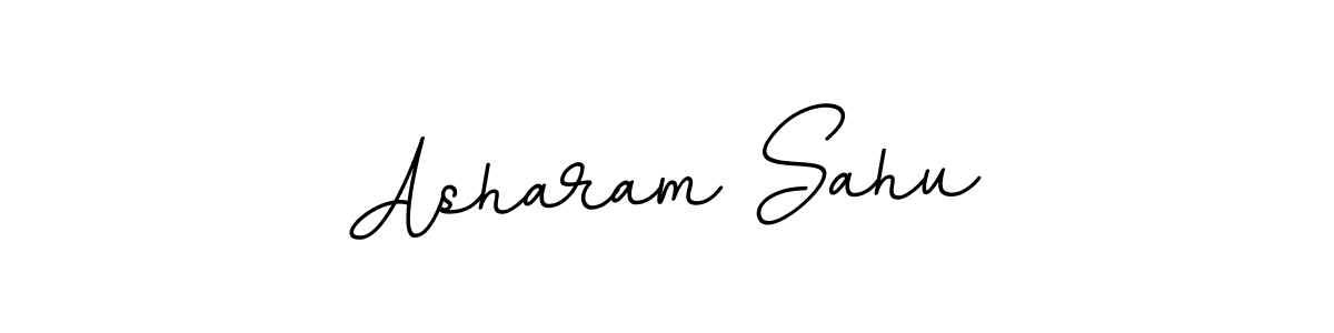 How to make Asharam Sahu name signature. Use BallpointsItalic-DORy9 style for creating short signs online. This is the latest handwritten sign. Asharam Sahu signature style 11 images and pictures png