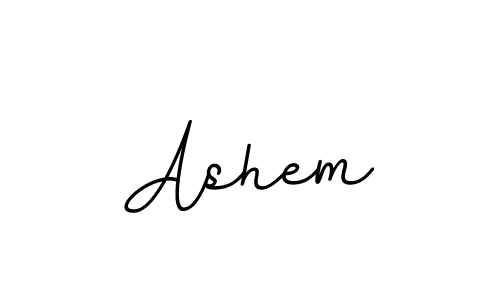 Use a signature maker to create a handwritten signature online. With this signature software, you can design (BallpointsItalic-DORy9) your own signature for name Ashem. Ashem signature style 11 images and pictures png