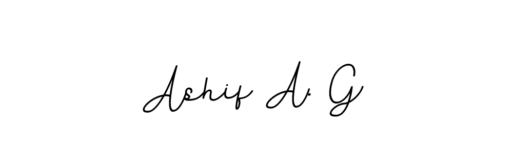 Make a beautiful signature design for name Ashif A. G. With this signature (BallpointsItalic-DORy9) style, you can create a handwritten signature for free. Ashif A. G signature style 11 images and pictures png
