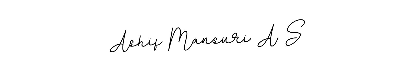 Use a signature maker to create a handwritten signature online. With this signature software, you can design (BallpointsItalic-DORy9) your own signature for name Ashif Mansuri A S. Ashif Mansuri A S signature style 11 images and pictures png