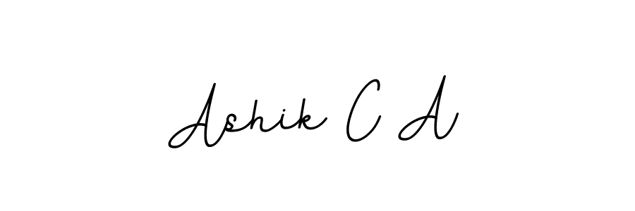 Make a beautiful signature design for name Ashik C A. With this signature (BallpointsItalic-DORy9) style, you can create a handwritten signature for free. Ashik C A signature style 11 images and pictures png