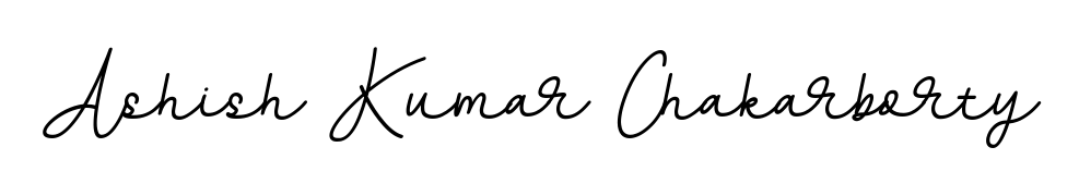 Designed for modern professionals: Ashish Kumar Chakarborty name signature crafted with BallpointsItalic-DORy9 script. Ready for digital PDF workflows. Ashish Kumar Chakarborty signature style 11 images and pictures png