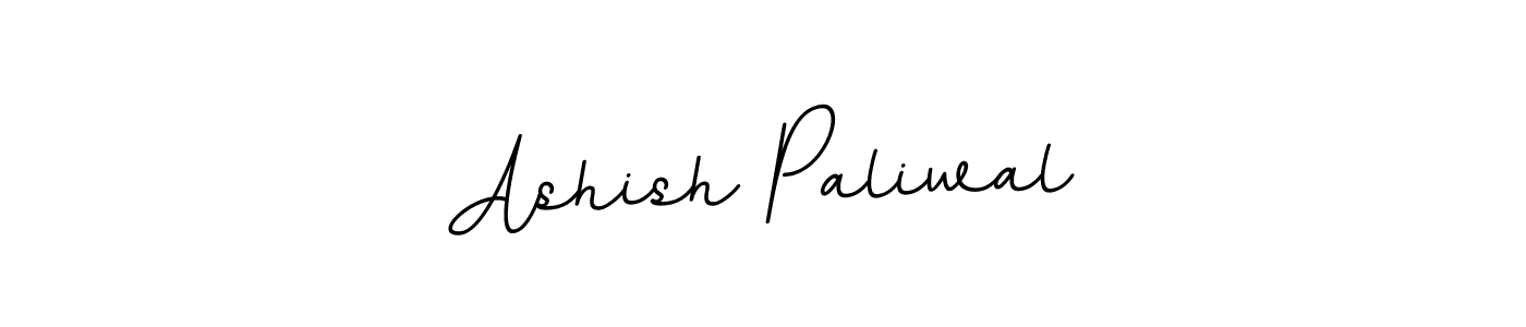 How to make Ashish Paliwal name signature. Use BallpointsItalic-DORy9 style for creating short signs online. This is the latest handwritten sign. Ashish Paliwal signature style 11 images and pictures png