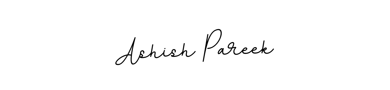 How to make Ashish Pareek name signature. Use BallpointsItalic-DORy9 style for creating short signs online. This is the latest handwritten sign. Ashish Pareek signature style 11 images and pictures png