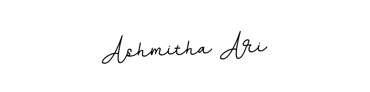 How to make Ashmitha Ari name signature. Use BallpointsItalic-DORy9 style for creating short signs online. This is the latest handwritten sign. Ashmitha Ari signature style 11 images and pictures png