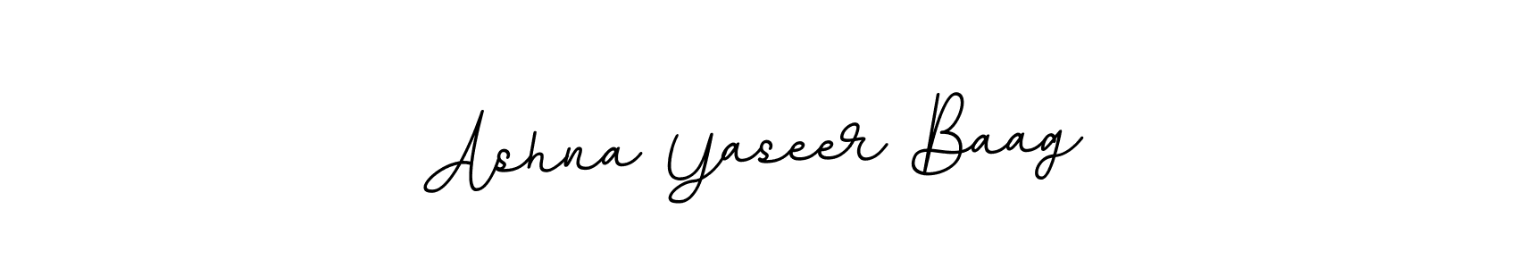 Make a beautiful signature design for name Ashna Yaseer Baag. With this signature (BallpointsItalic-DORy9) style, you can create a handwritten signature for free. Ashna Yaseer Baag signature style 11 images and pictures png