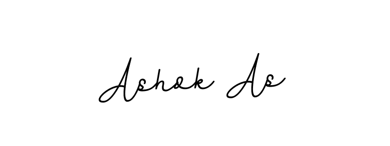 How to make Ashok As name signature. Use BallpointsItalic-DORy9 style for creating short signs online. This is the latest handwritten sign. Ashok As signature style 11 images and pictures png