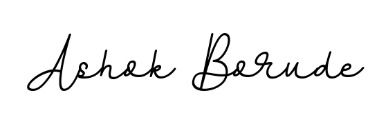 The BallpointsItalic-DORy9 font transforms the name Ashok Borude into an executive sign with sharp precision and distinguished character. Ashok Borude signature style 11 images and pictures png