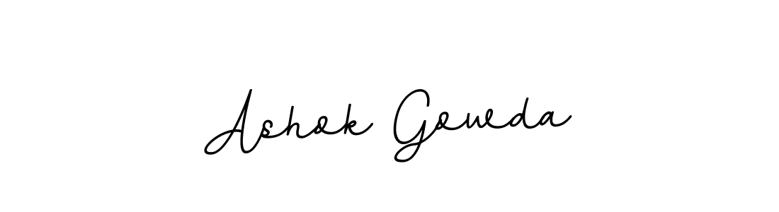 The best way (BallpointsItalic-DORy9) to make a short signature is to pick only two or three words in your name. The name Ashok Gowda include a total of six letters. For converting this name. Ashok Gowda signature style 11 images and pictures png